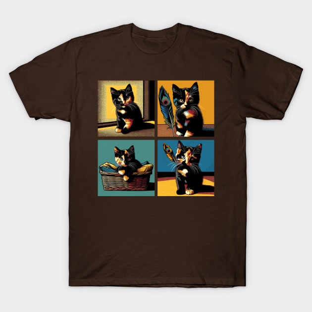 Tortoiseshell Pop Art - Cute Kitties T-Shirt by PawPopArt